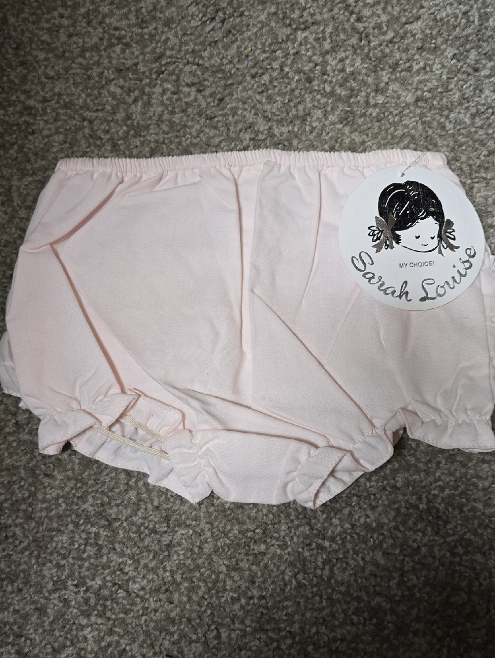 Sarah Louise Light Pink Ruffle Bloomer Shorts